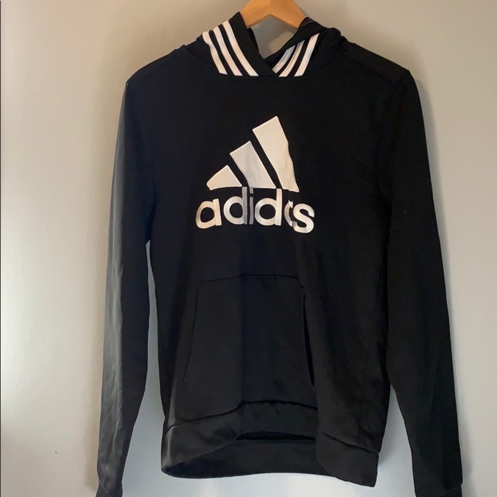 Black and white Adidas hoodie